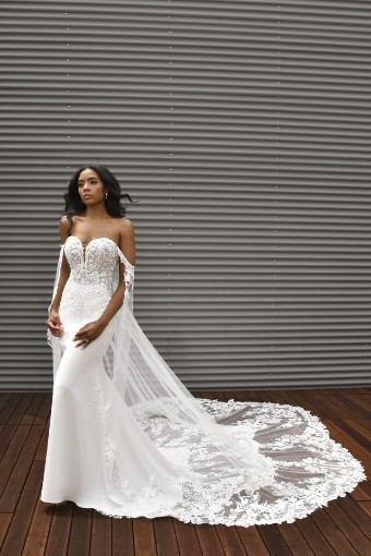 Martina Liana Style ML1362IV11 #0 default (IV-PL) Ivory Gown w Porcelain Tulle Plunge thumbnail