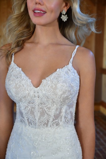 Essense of Australia Style D3502IQ11 #2 (IVIV-PL) Ivory Lace & Tulle ov Ivory Gown w Porcelain Tulle Illusion thumbnail
