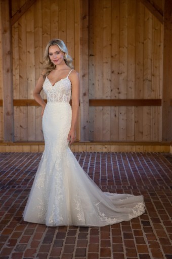 Essense of Australia Style D3502IQ11 #0 default (IVIV-PL) Ivory Lace & Tulle ov Ivory Gown w Porcelain Tulle Illusion thumbnail