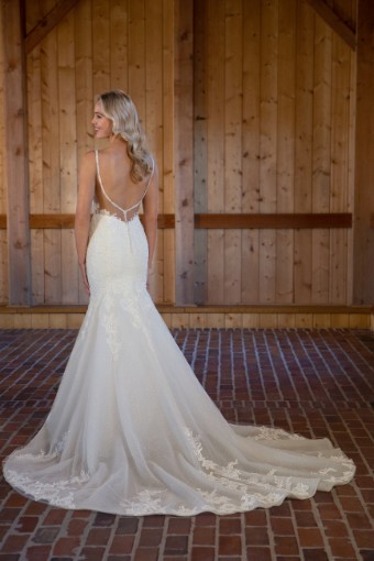 Essense of Australia Style D3502IQ11 #1 (IVIV-PL) Ivory Lace & Tulle ov Ivory Gown w Porcelain Tulle Illusion thumbnail
