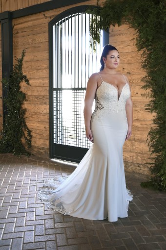 Essense of Australia Style D3339IV11 #1 default (IV-PL) Ivory Gown w Porcelain Tulle Illusion thumbnail