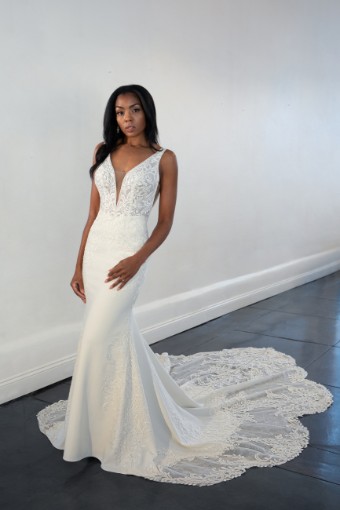 Martina Liana Style ML1381IS11 #0 default (IV-PL) Ivory Gown w Porcelain Tulle Illusion (IV-IV) IVORY GOWN W IVORY TULLE ILLUSION thumbnail