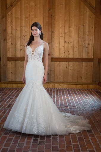 Essense of Australia Style D3484 #0 default (IV-PL) Ivory Gown w Porcelain Tulle Illusion thumbnail