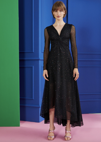 Talbot Runhof Style MIDI DRESS OS0371-07 KO10 999 #0 default Black thumbnail
