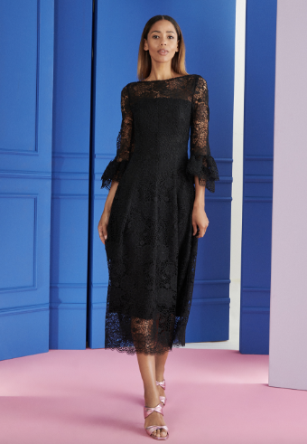 Talbot Runhof Style MIDI DRESS OS0448-05 KG15 999 #0 default Black thumbnail