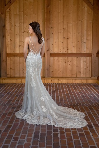 Essense of Australia Style D3657IQ #1 (IVIV-PL) Ivory Lace & Tulle over Ivory Gown w Porcelain Tulle Illusion thumbnail