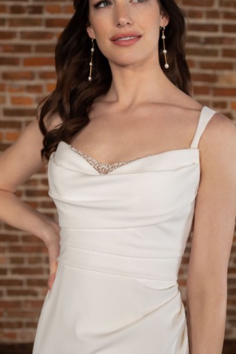 Essense of Australia Style D3823IV11 #2 default (IV-PL) Ivory Gown w Porcelain Tulle Illusion thumbnail