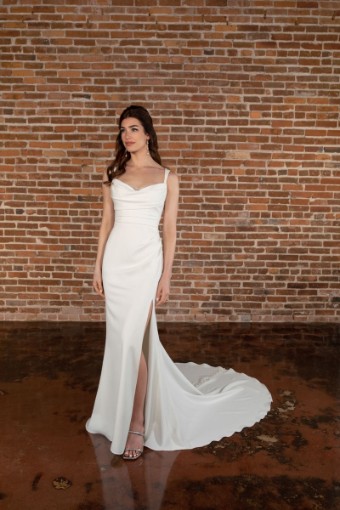 Essense of Australia Style D3823IV11 #0 default (IV-PL) Ivory Gown w Porcelain Tulle Illusion thumbnail