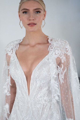 Martina Liana Style ML1651IV11 #2 default (IVRM-PL) Ivory Lace & Tulle over Rum Gown w Porcelain Tulle Illusion thumbnail