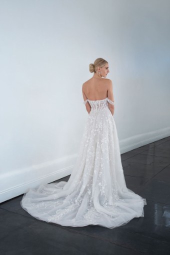Martina Liana Style ML1598IV11 #1 (IV-RUM) IVORY LACE TULLE AND ROYAL ORGANZA OVER RUM GOWN thumbnail