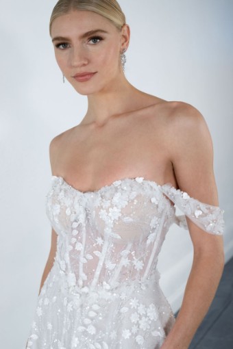 Martina Liana Style ML1598IV11 #2 default (IV-RUM) IVORY LACE TULLE AND ROYAL ORGANZA OVER RUM GOWN thumbnail