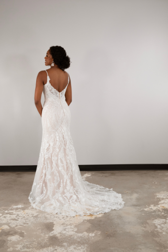 Essense of Australia Style D3931CR11 #1 (IVBC-PL) IVR EMBROIDERY & TULLE OV BSC GOWN W PORCELAIN TULLE PLUNGE thumbnail