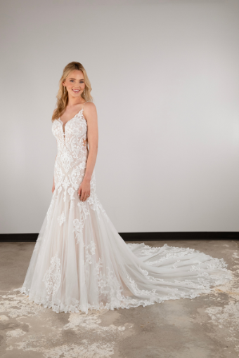 Essense of Australia Style D3919IV11 #1 (IVIV-PL) Ivory Lace & Tulle over Ivory Gown w Porcelain Tulle Illusion thumbnail