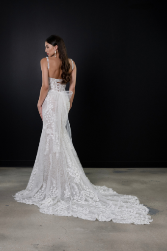 Martina Liana Style ML1699IV11 #1 (IVIV-PL) Ivory Lace & Tulle over Ivory Gown w Porcelain Tulle Plunge thumbnail