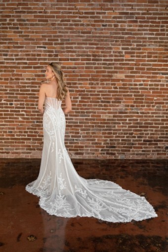 Essense of Australia Style D3838IV11 #1 (IV-LT) IVORY LACE AND TULLE OVER LATTE GOWN thumbnail