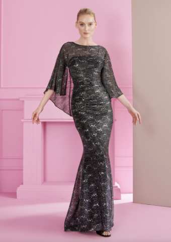 Talbot Runhof Style EVENING DRESS OL0509-01 EK35 #0 default Charcoal thumbnail