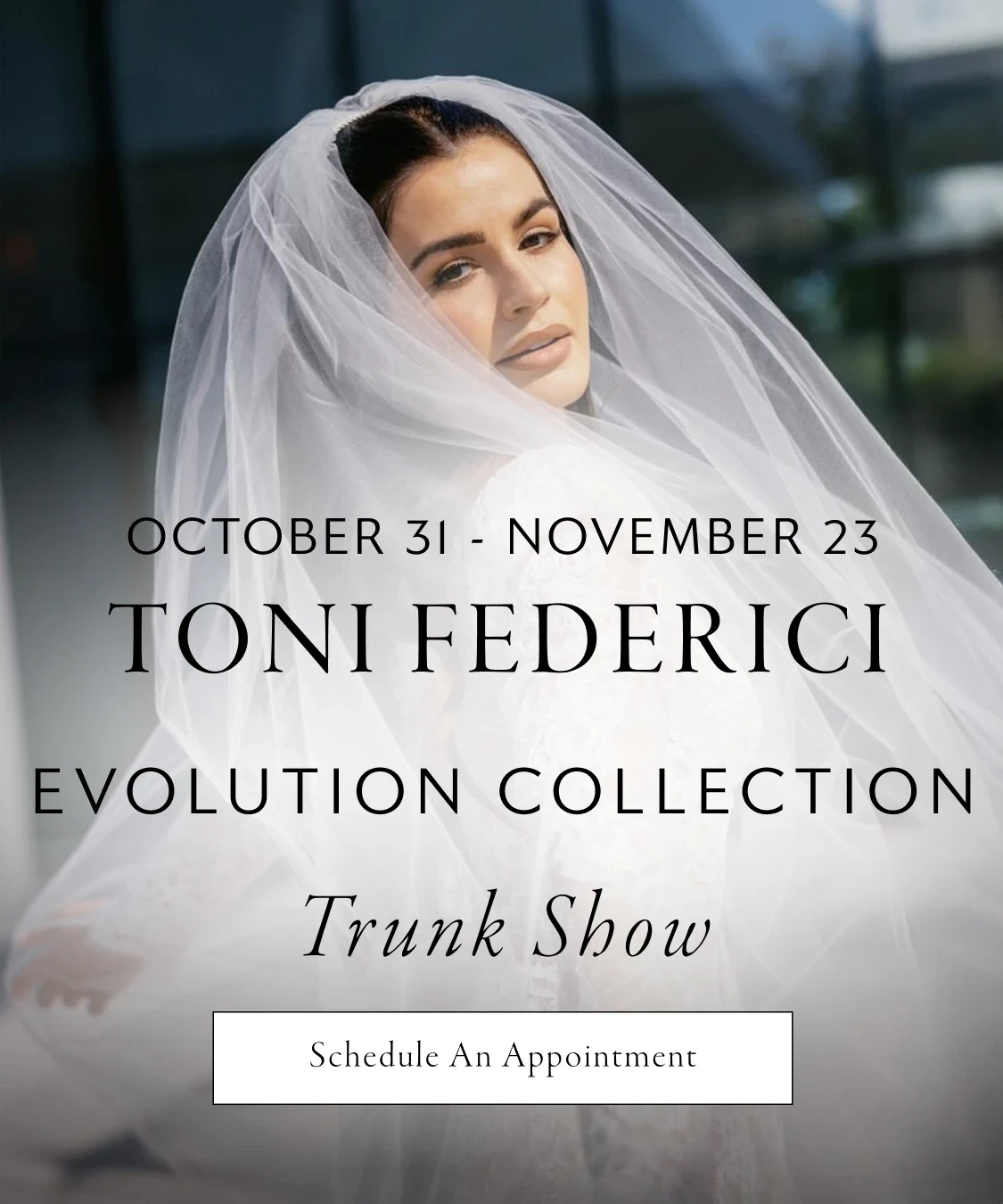 Toni Federici Trunk Show Banner Mobile