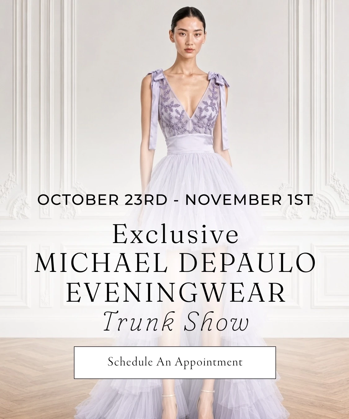 Michael DePaulo Trunk Show Mobile Banner